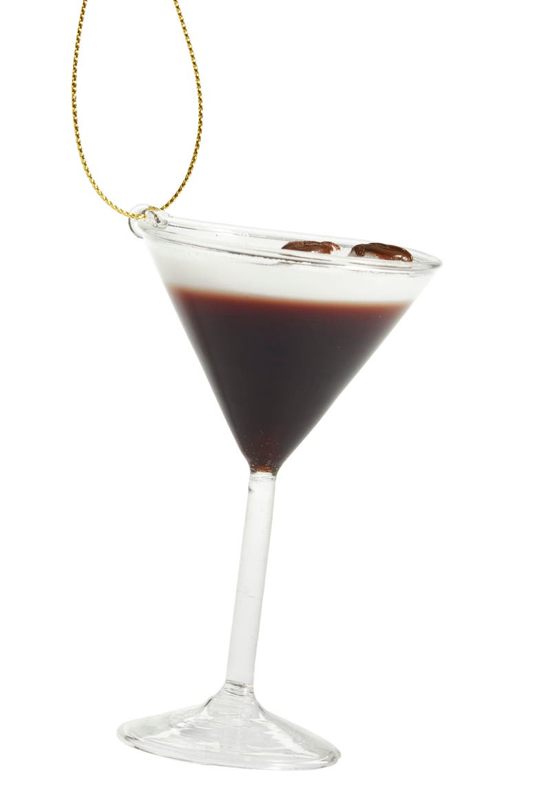 Espresso Martini Glass Ornament, Alternate, color, MULTI