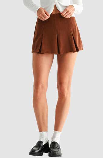 All in Favor Pleated Miniskort