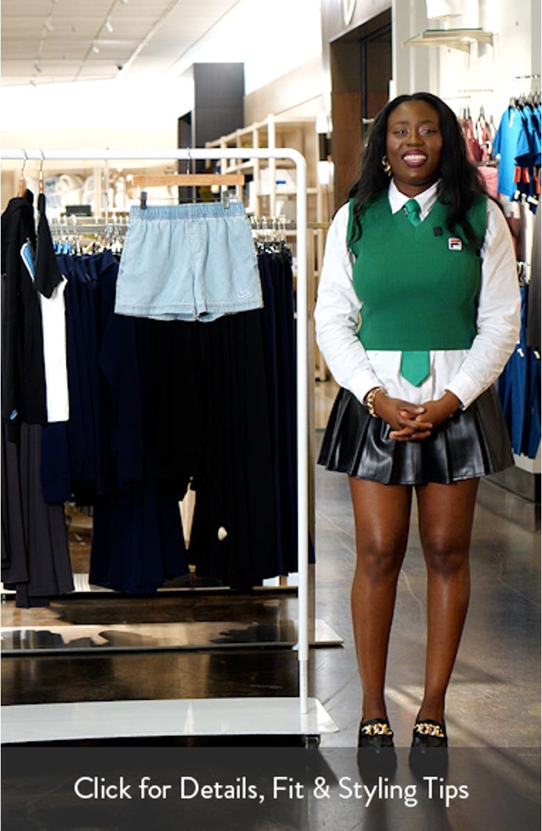 Kids' Cotton Denim Drawstring Shorts, sales video thumbnail