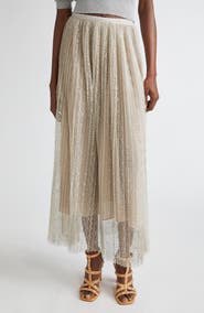 Ulla Johnson Maren Lace Pleated Maxi Skirt