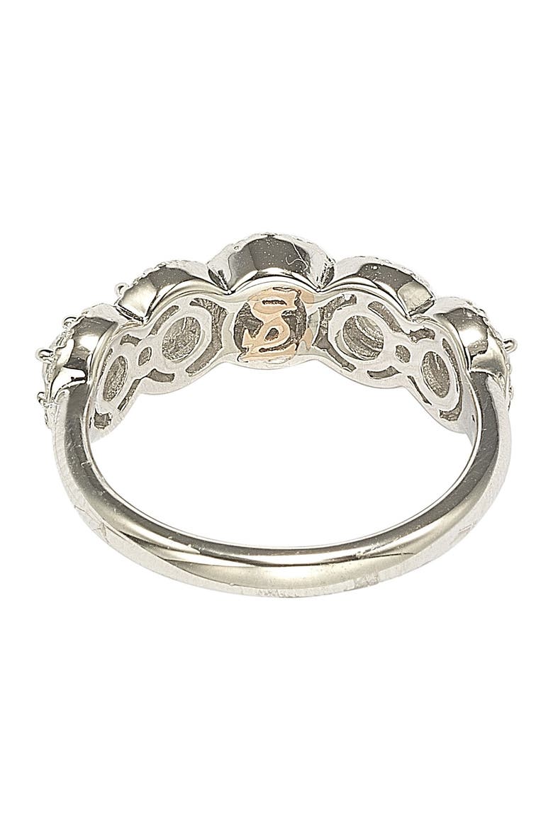 Sterling Silver Round Cubic Zirconia Halo Ring, Alternate, color, WHITE