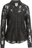 Anne Klein Lace Button-Up Shirt