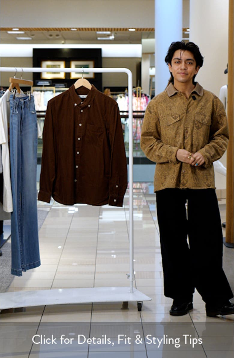 Classic Fit Corduroy Button-Down Shirt, sales video thumbnail