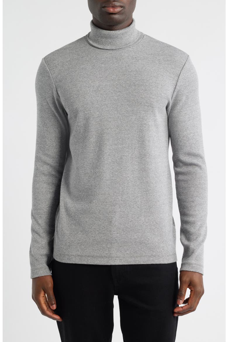 Canon Turtleneck Cotton Blend Sweater, Main, color, HEATHER GREY