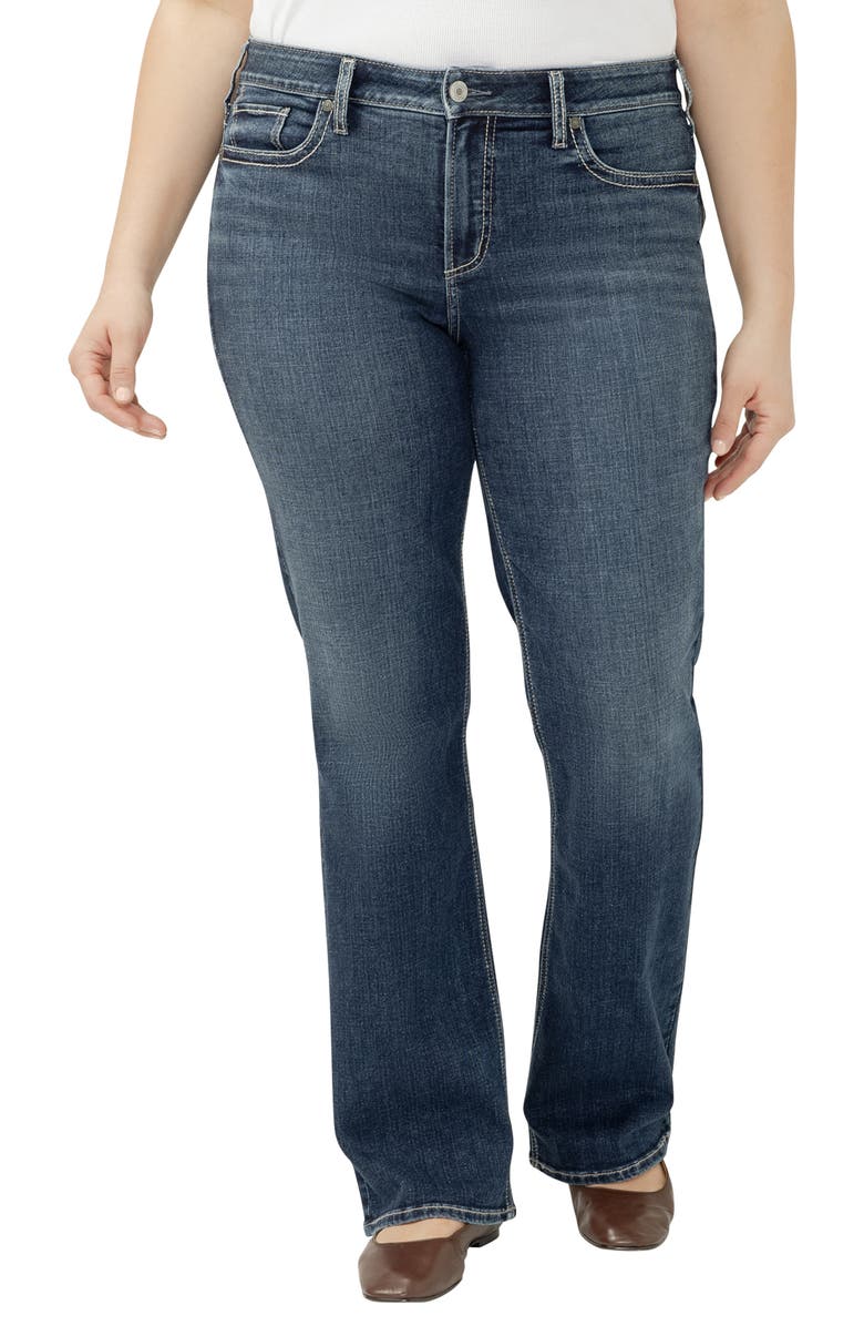 Silver Jeans Co. Suki Curvy Mid Rise Bootcut Jeans, Main, color, Sutton