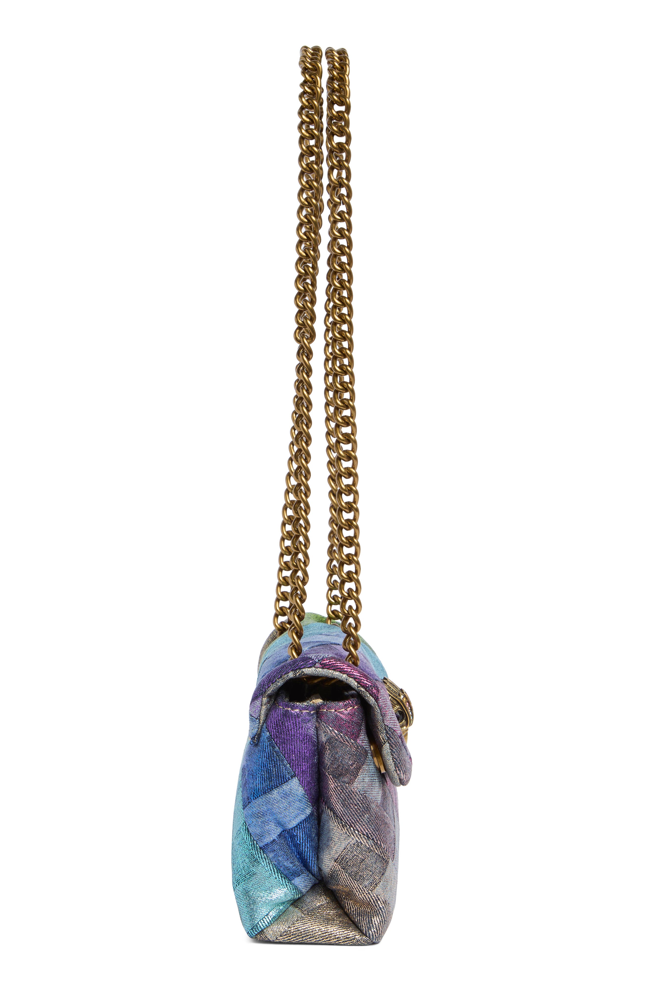 Kurt Geiger London Mini Kensington Quilted Convertible Shoulder Bag, Alternate, color, Rainbow Multi