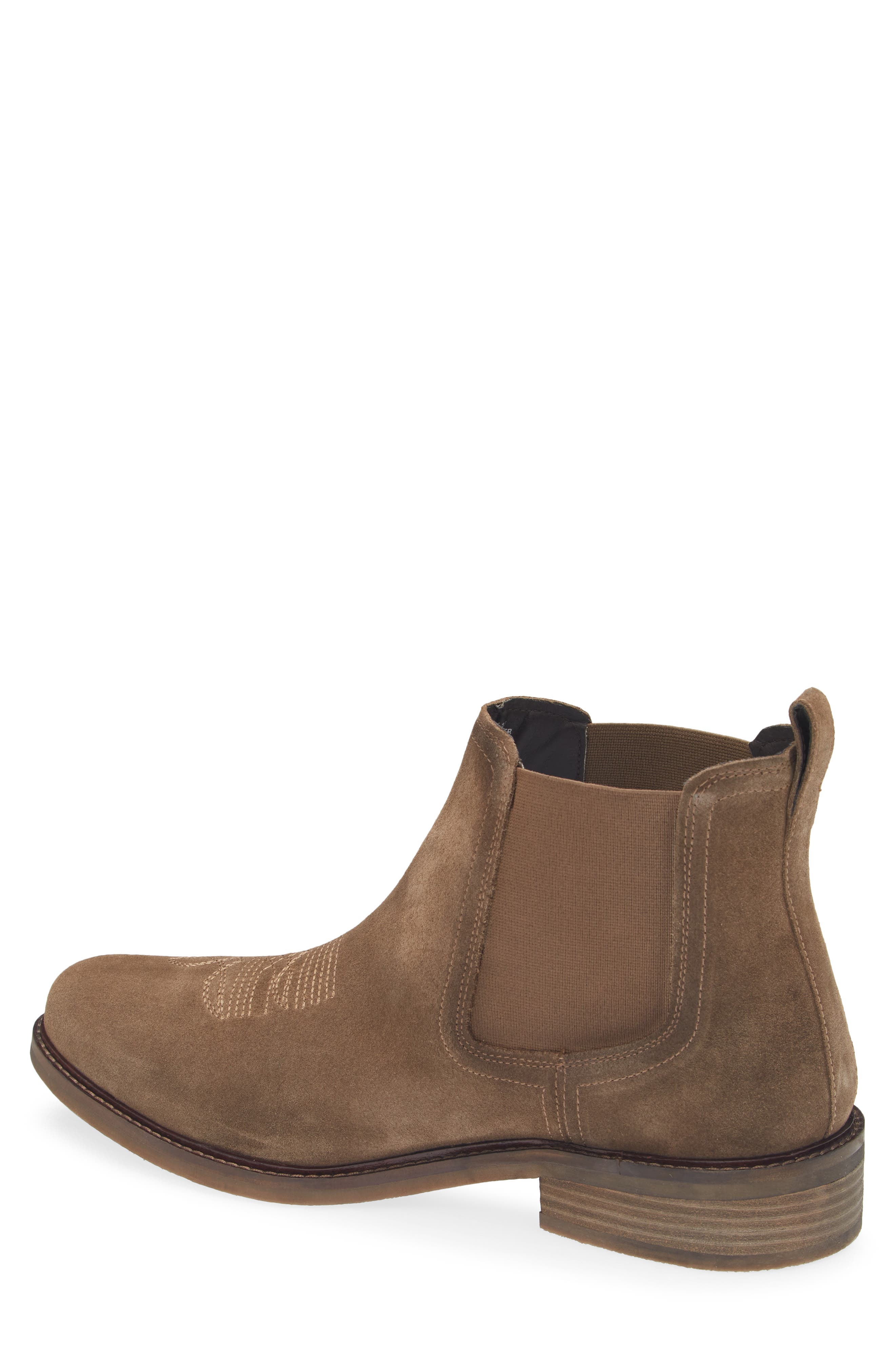 Wyatt Leather Chelsea Boot, Alternate, color, DARK TAUPE SUEDE PU