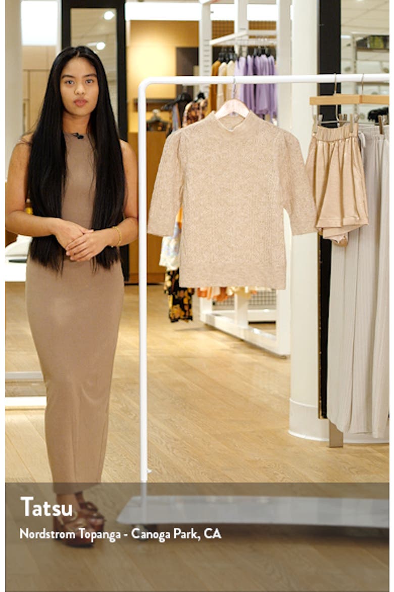 Grinney Pointelle Mock Neck Sweater video