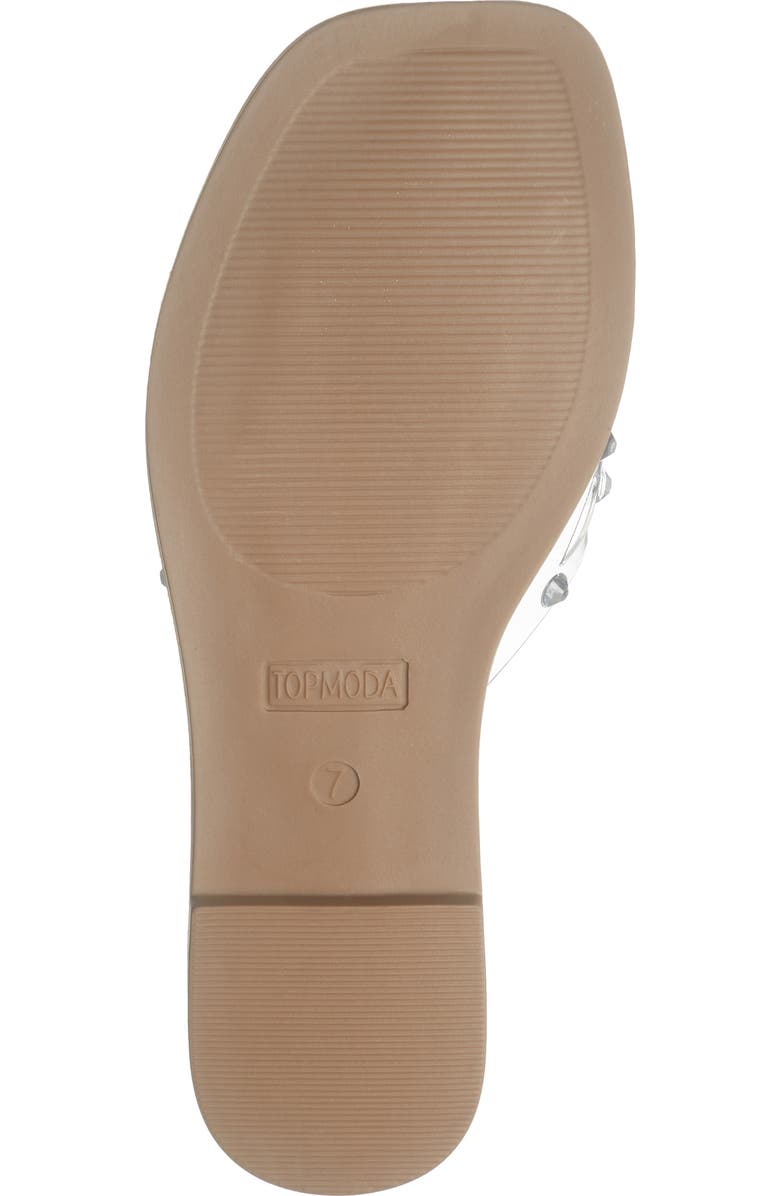 TOP MODA Zita Rhinestone Strap Slide Sandal, Alternate, color, Silver Pu