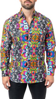 Maceoo Fibonacci Adid Dog Contemporary Fit Button-Up Shirt