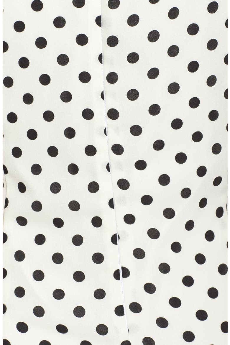 Polka Dot Fit & Flare Dress, Alternate, color, IVORY/ BLACK