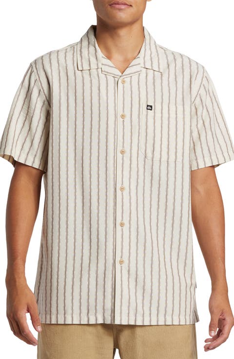 Casa Classics Regular Fit Stripe Camp Shirt