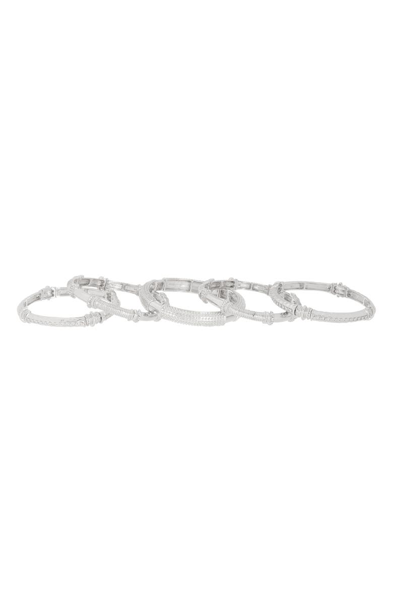 Set of 5 Textured Stretch Bracelets