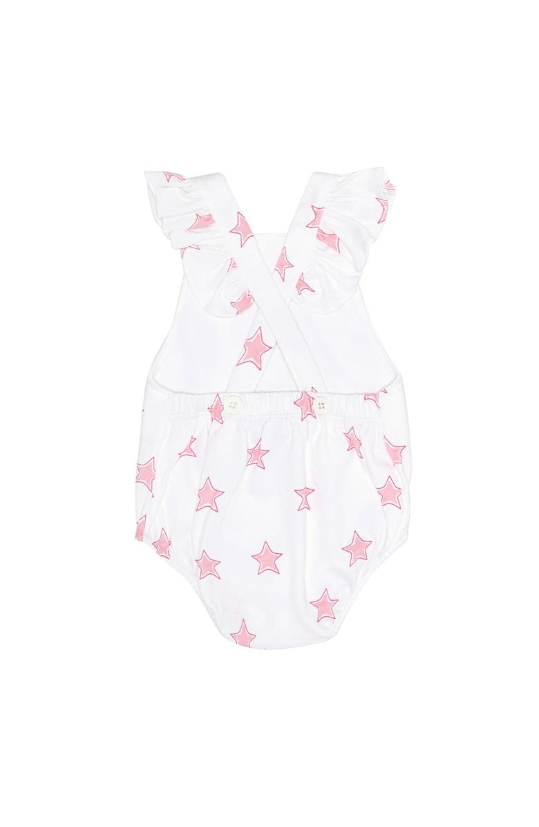 Nellapima Pink Stars Print Ruffle Bubble - Baby, Alternate, color, Pink