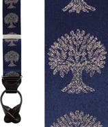 Trafalgar Heritage Oak Tree Novelty Silk Button End Suspenders
