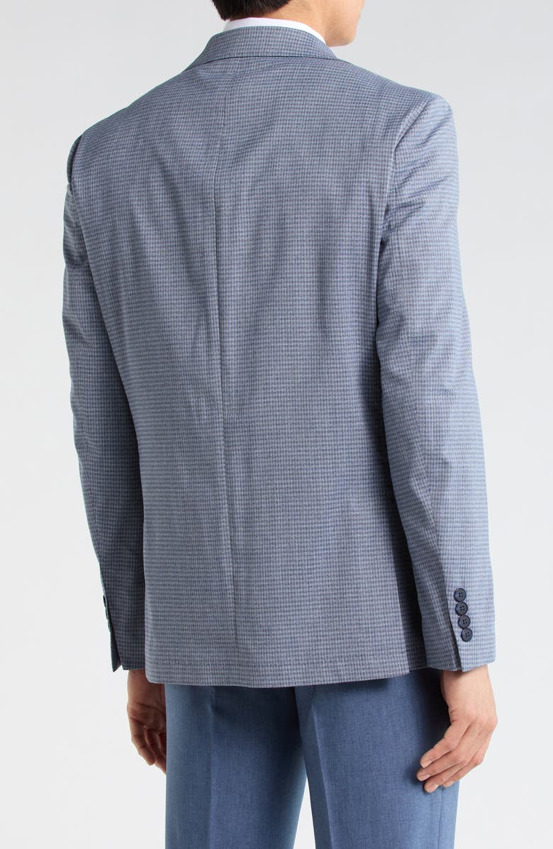 Calvin Klein Houndstooth Two-Button Sport Coat, Alternate, color, Light Blue