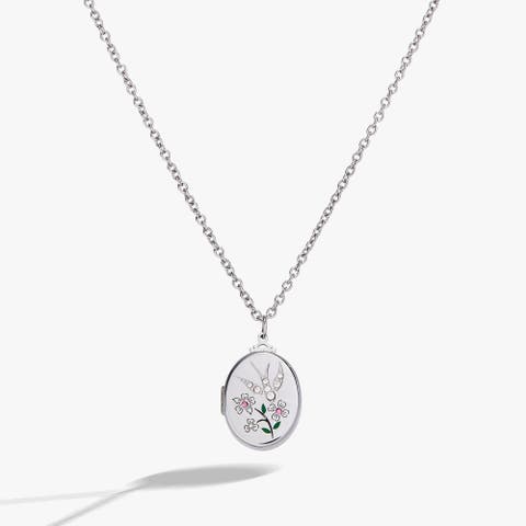 Birds of a Feather Locket Pendant Necklace