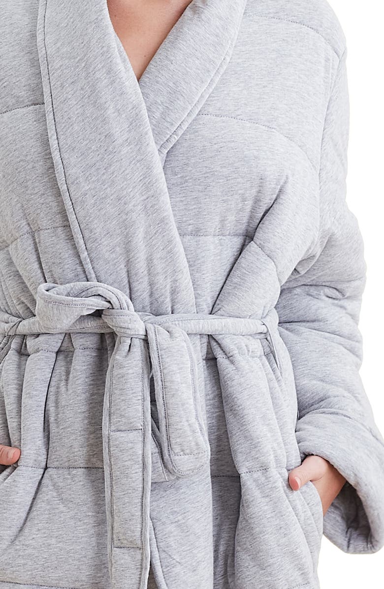 Papinelle Cuddle Puffa Quilted Cotton Robe, Alternate, color, 