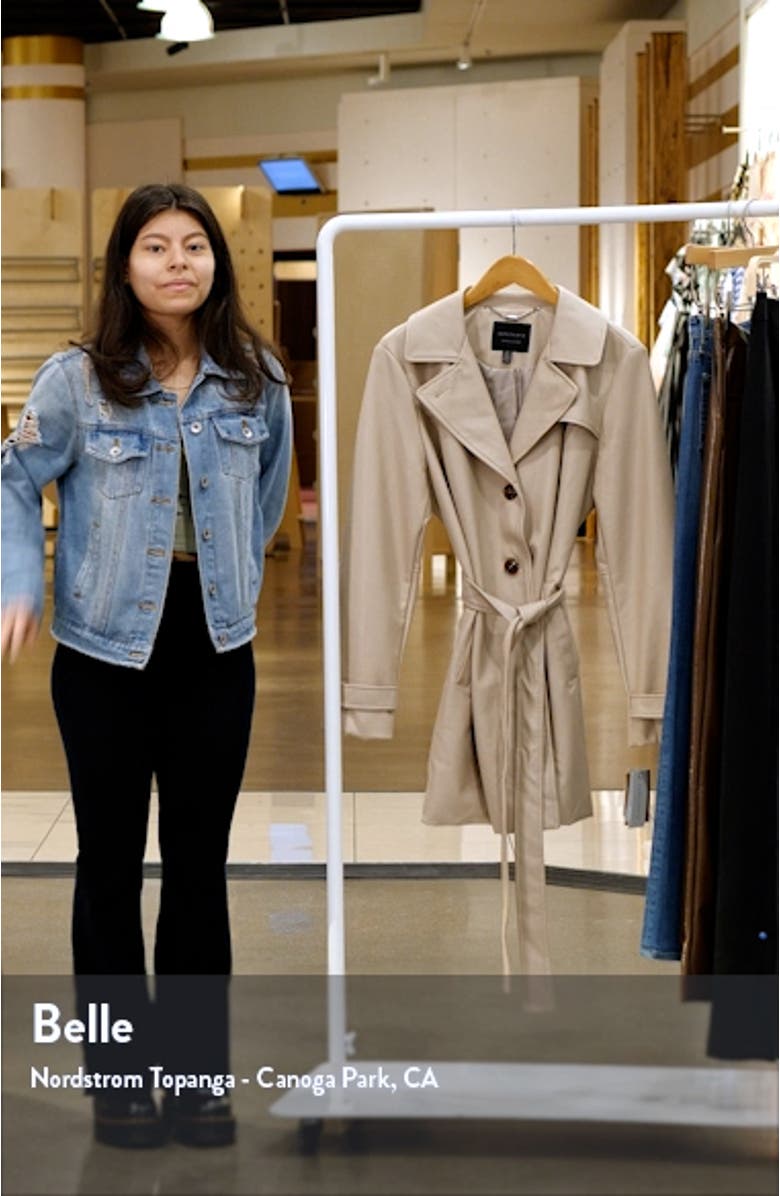 Faux Leather Trench Coat, sales video thumbnail