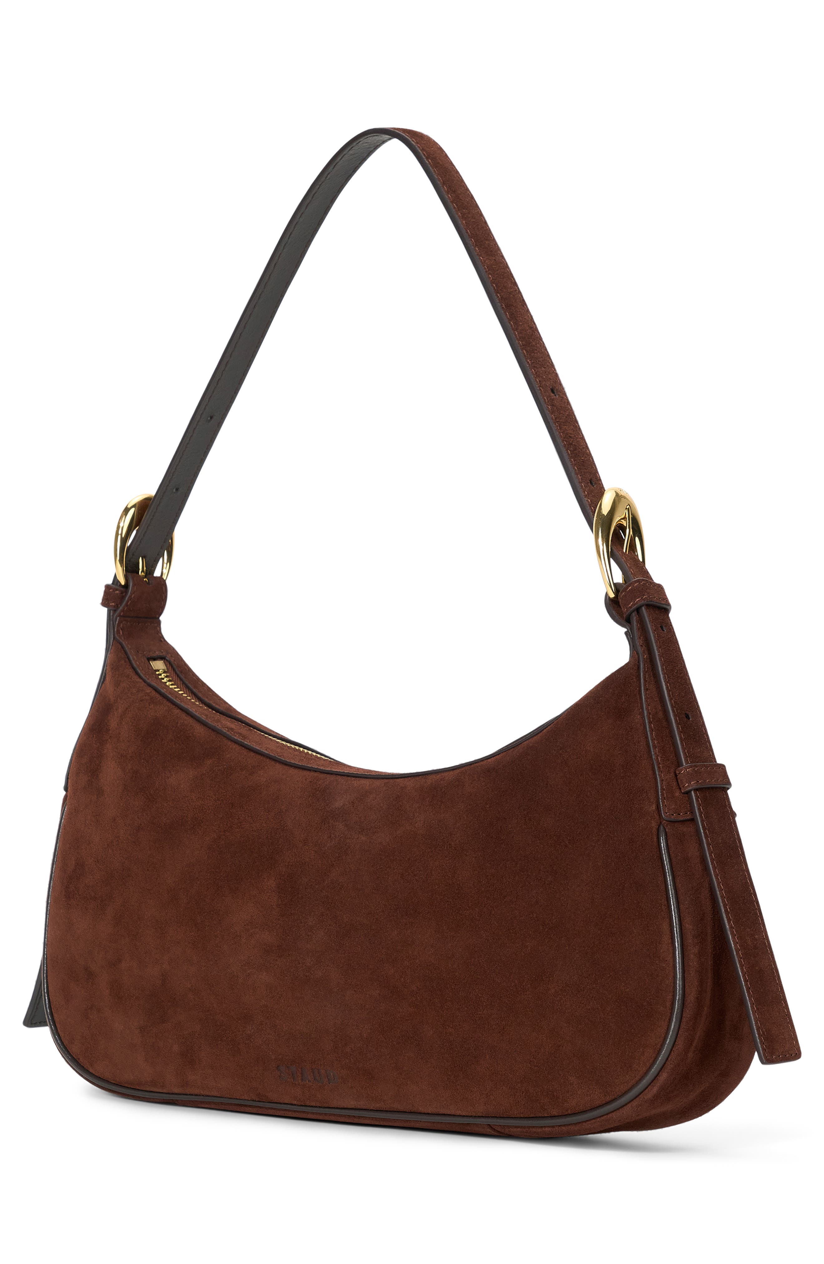 STAUD Pine Leather Shoulder Bag, Alternate, color, Mahogany
