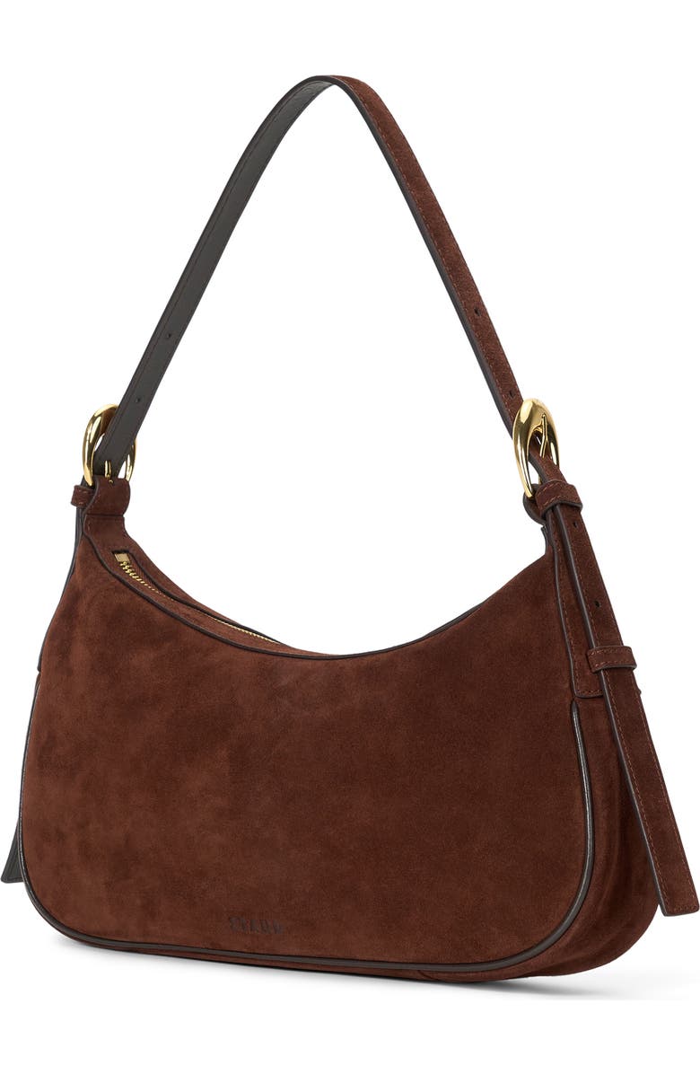 STAUD Pine Leather Shoulder Bag, Alternate, color, Mahogany