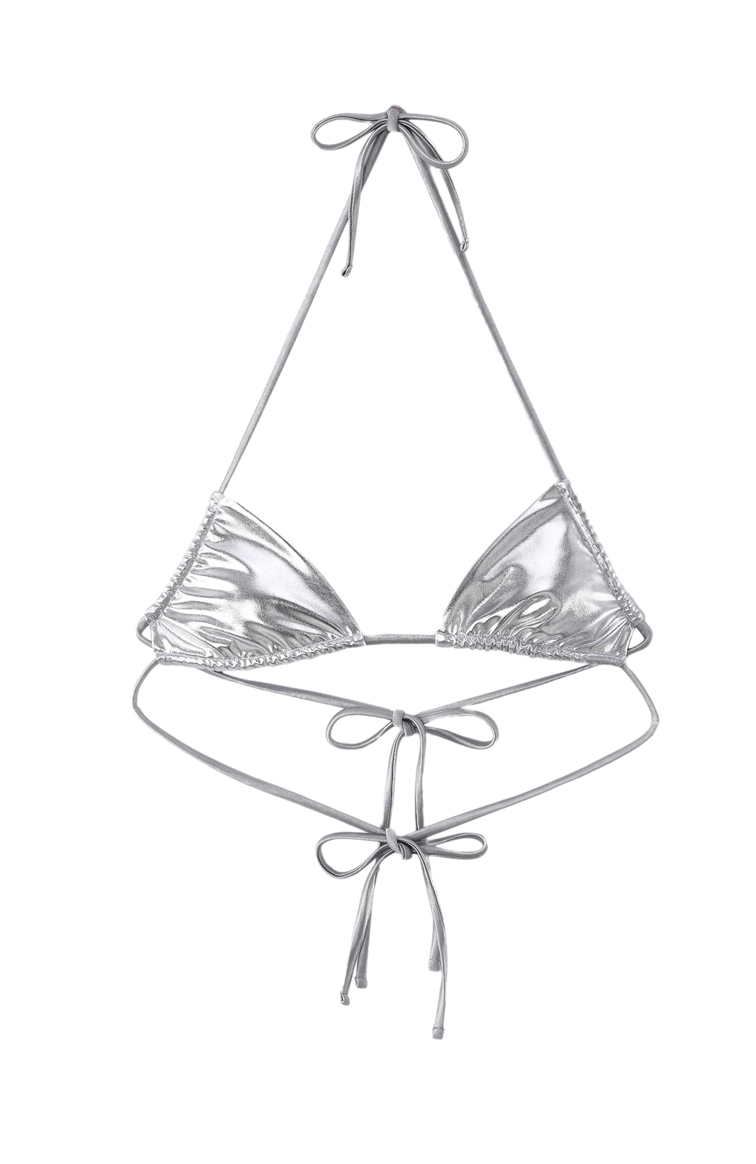 LECHERY® Lustrous Crisscross Halter Triangle Bikini Top (Women) | Nordstrom