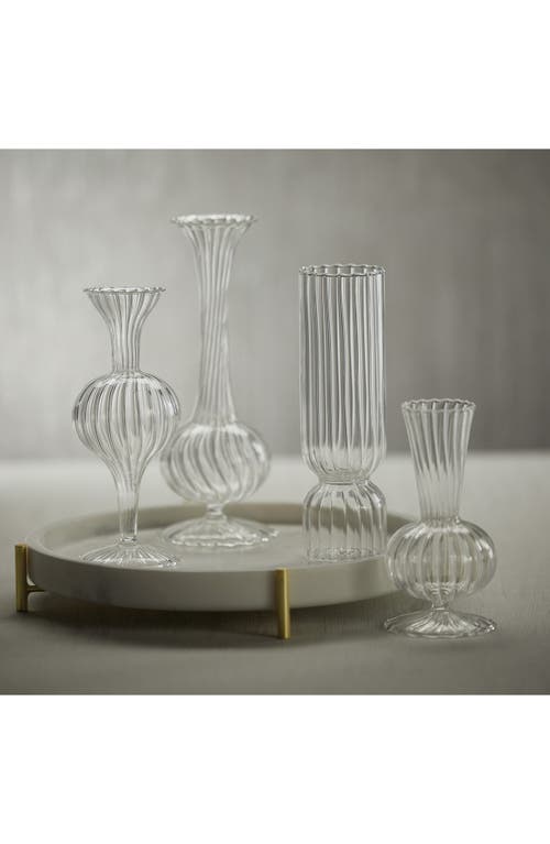 Zodax Marjorie Optic Set Of 2 Decorative Glass Vases In Transparent