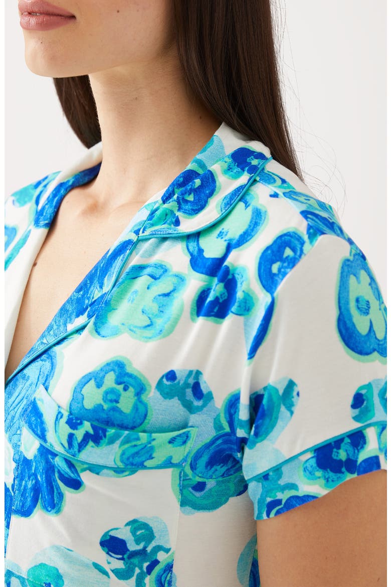 Jenna Shorts Pajamas, Alternate, color, FLORAL POND BLUE