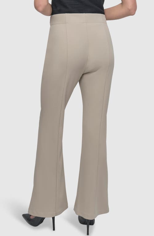 Dkny Wide Leg Scuba Pants In Pebble