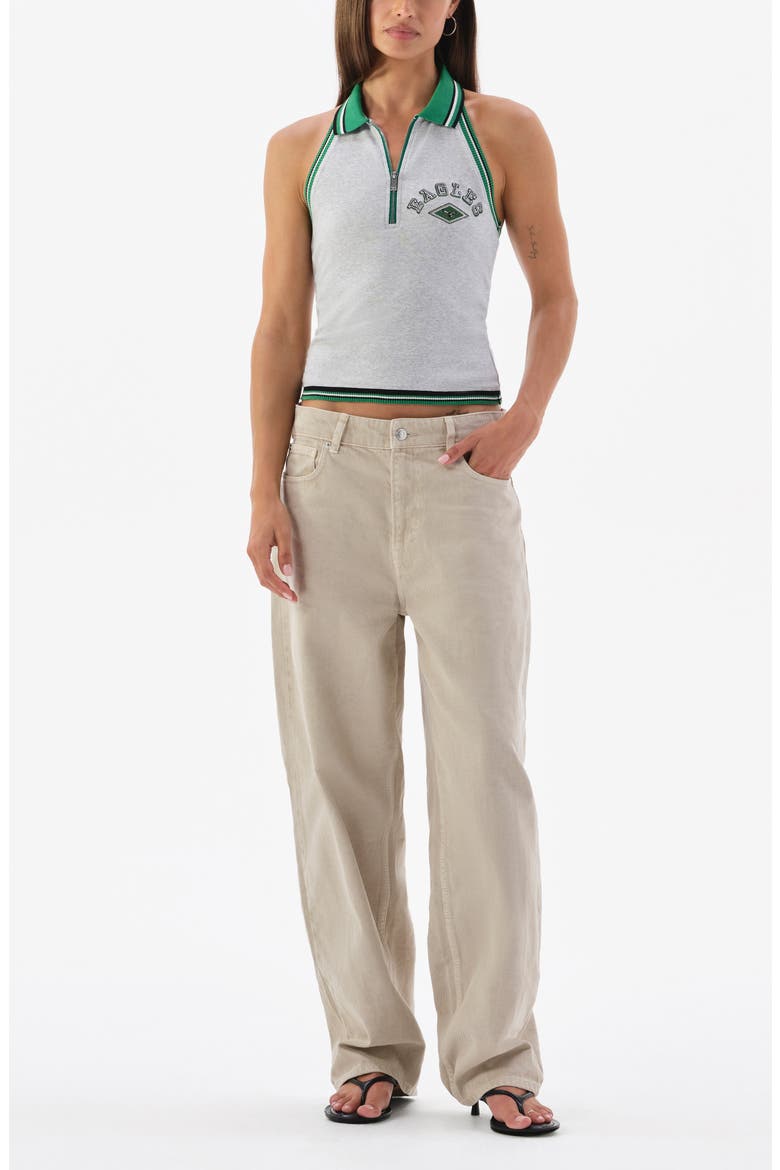Collared Halter Tank, Alternate, color, EAGLES HEATHER GREY