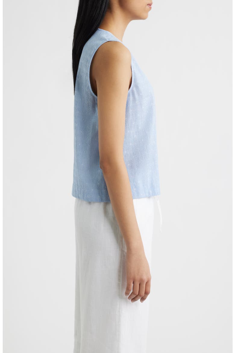 Clip Dot Button Front Top, Alternate, color, RIVIERA PINSTRIPE