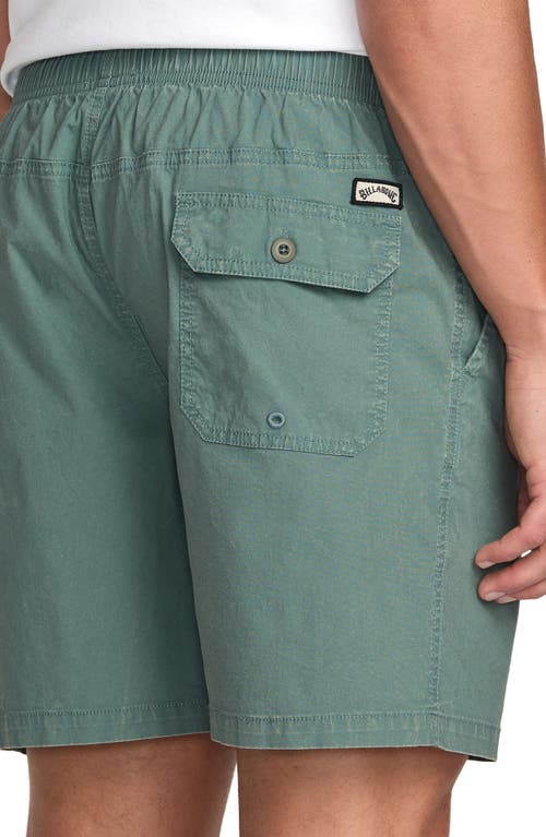 Billabong Mario Cotton Drawstring Shorts In Green