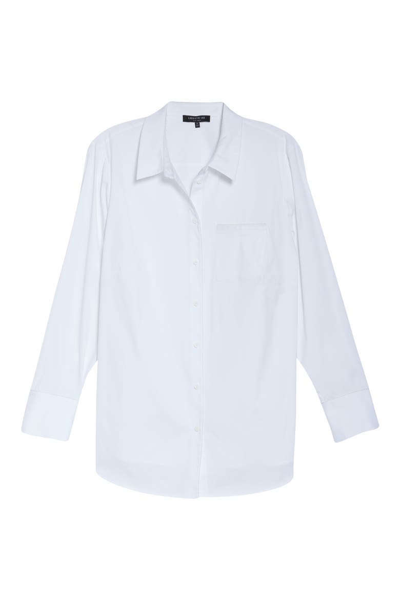 Paget Stretch Cotton Blouse, Alternate, color, WHITE