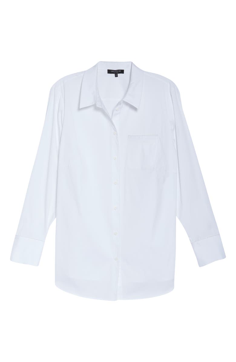 Lafayette 148 New York Paget Stretch Cotton Blouse, Alternate, color, 