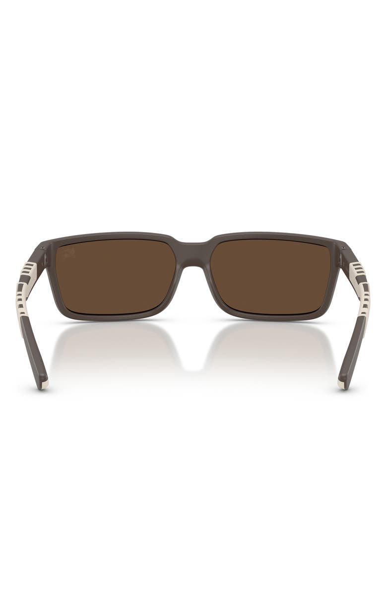 Burberry 61mm Rectangle Sunglasses, Alternate, color, Matte Brown / Dark Brown