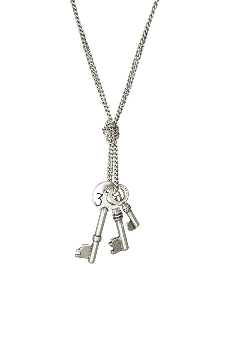 CXC Keys Necklace, Main, color, Silver
