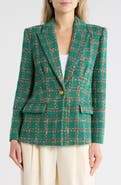 L'AGENCE Gweny Relaxed Fit Tweed Blazer