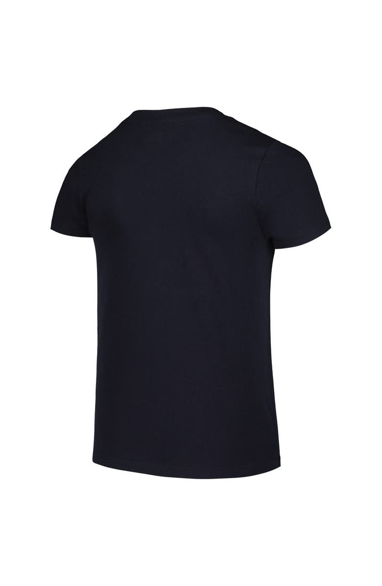 New Era Girls Youth New Era Navy Boston Red Sox Sequin V-Neck T-Shirt, Alternate, color,