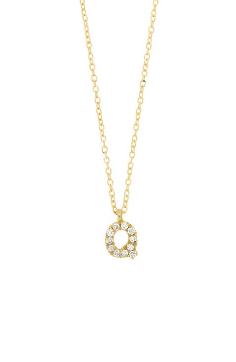 Icon Pavé Diamond Initial Pendant Necklace