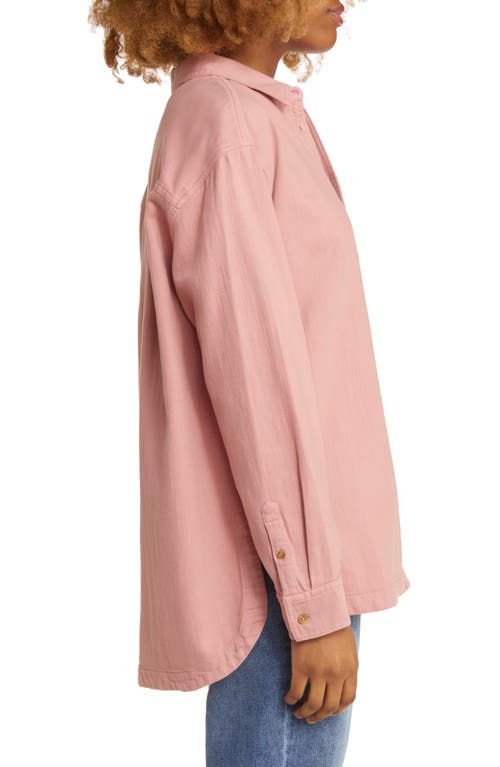 Bp. Oversize Cotton Twill Shirt In Pink