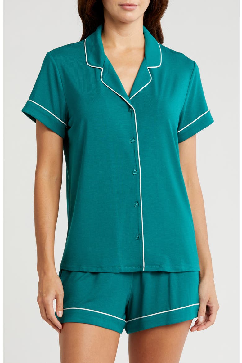 Moonlight Eco Short Pajamas, Main, color, GREEN STORM