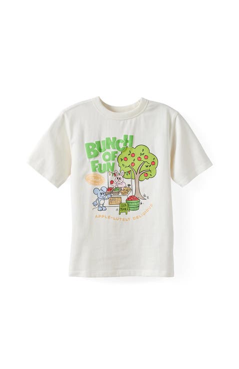 Kid's Poppy Oversize Graphic Print Tee