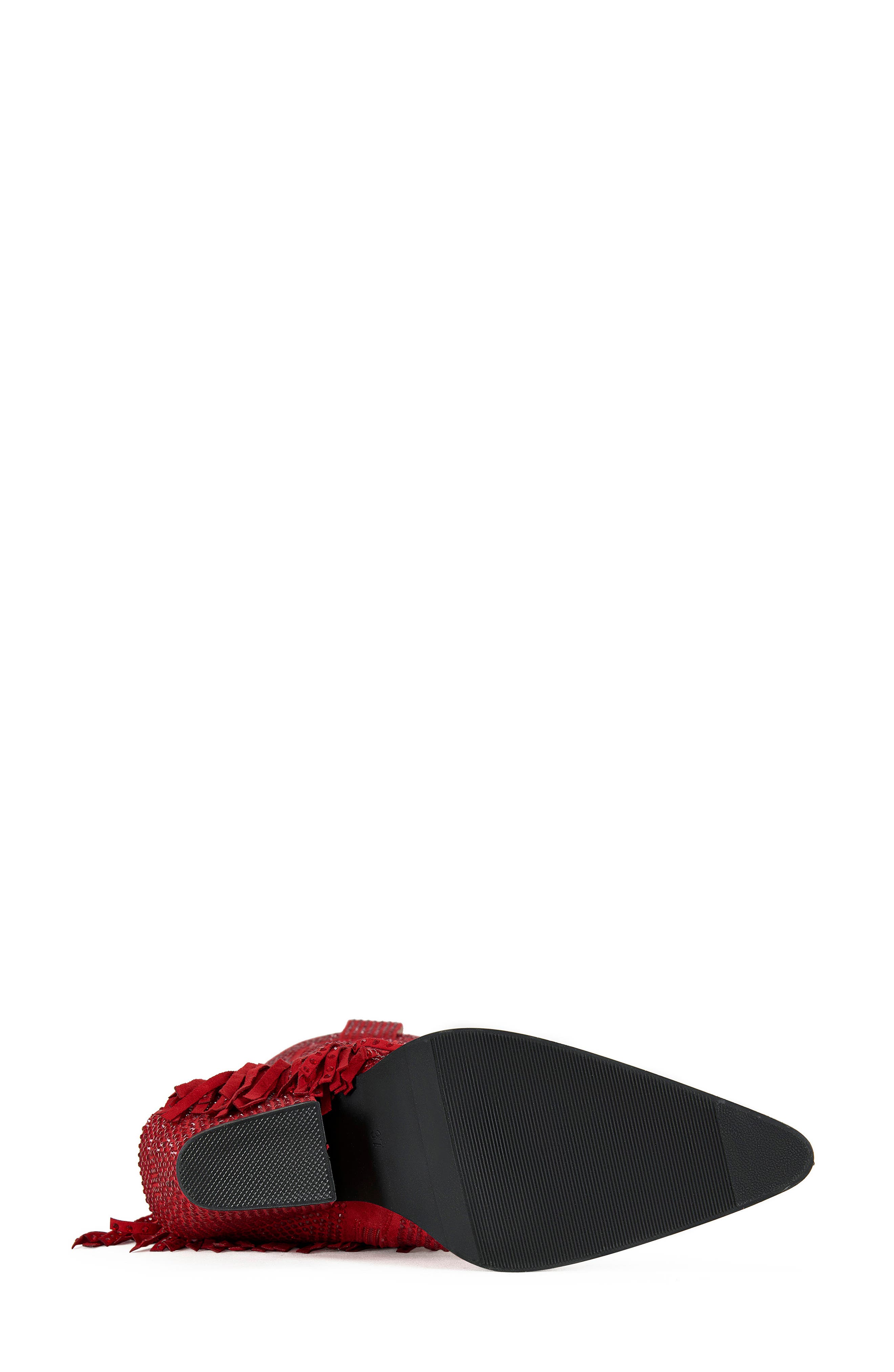 AZALEA WANG Greia Pointed Toe Western Boot, Alternate, color, Red