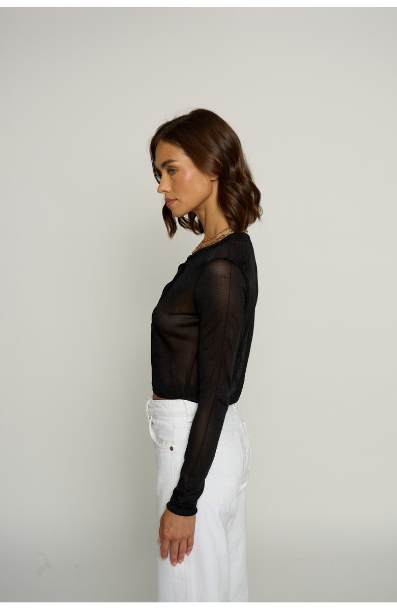 Central Park West Sheer Cropped Cardigan, Alternate, color,