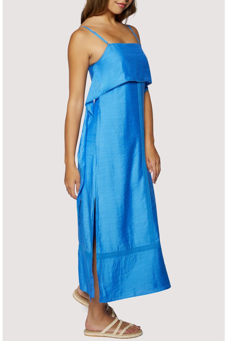 Gleaming Waters Embroidered Detail Maxi Dress, Alternate, color, BLUE