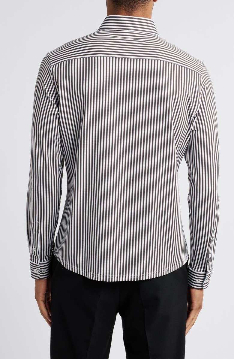 Stone Rose Bengal Stripe Techno Stretch Performance Button-Up Shirt, Alternate, color, 
