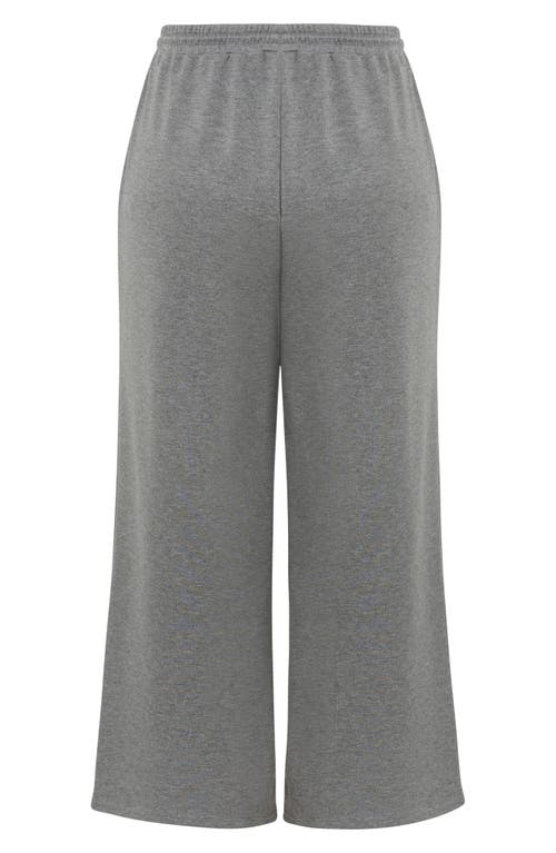 City Chic Mae Wide Leg Drawstring Waist Knit Pants