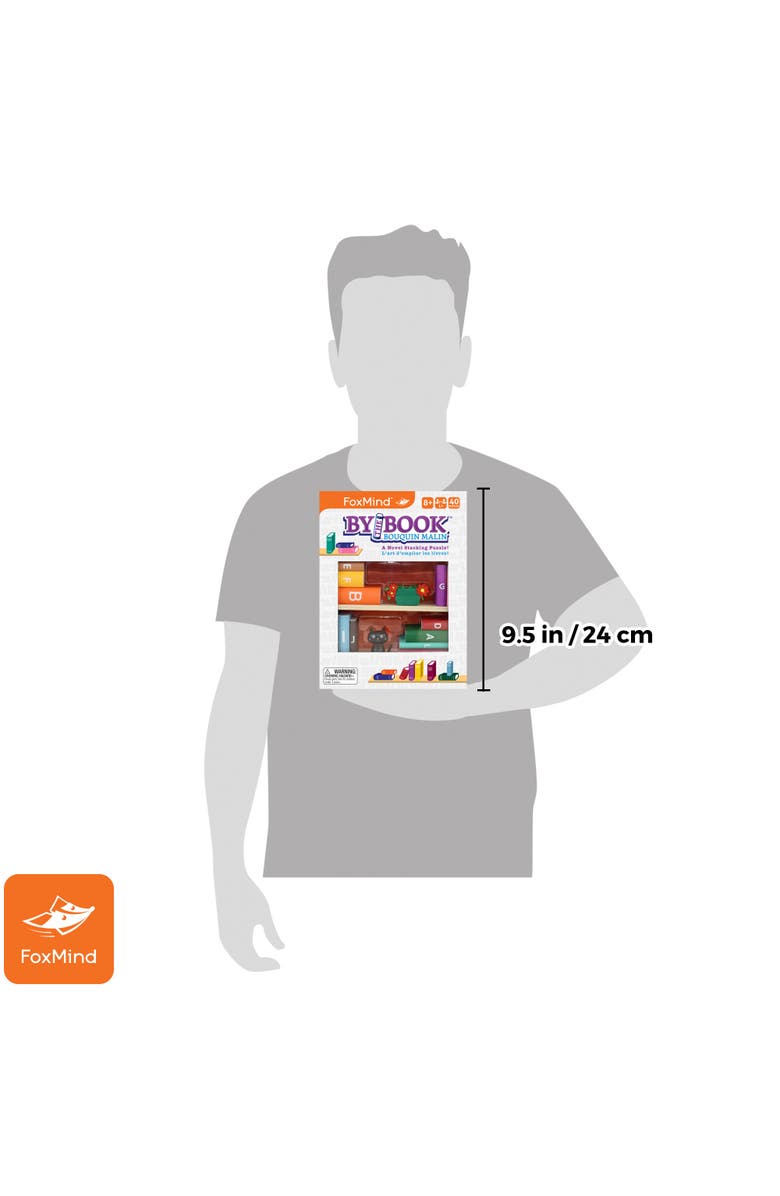 FoxMind Games By The Book A Novel Stacking Puzzle, Brainteaser, Alternate, color, Multicolored