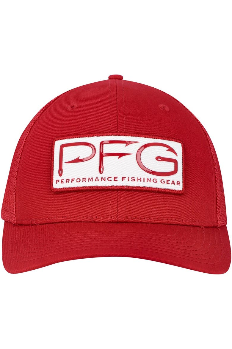 Men's Columbia Cardinal Arkansas Razorbacks PFG Hooks Flex Hat, Alternate, color, Cardinal