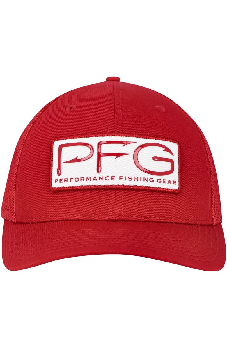 Columbia Men's Columbia Cardinal Arkansas Razorbacks PFG Hooks Flex Hat, Alternate, color, Cardinal